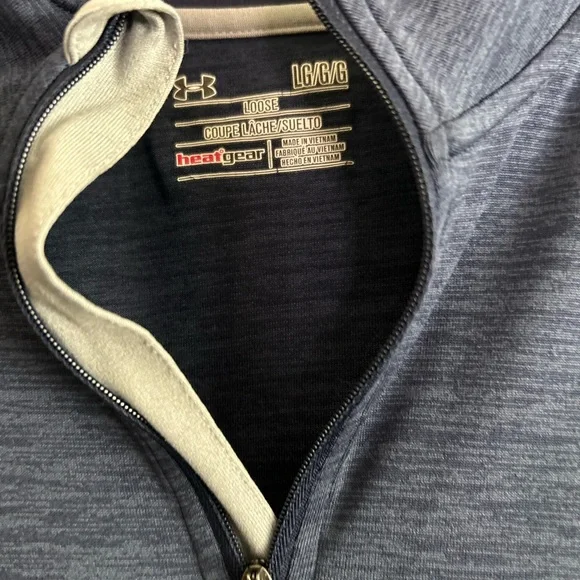 Under Armour Blue Long Sleeve Performance Quarter Zip - Picture 2 of 2